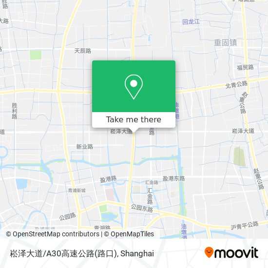 崧泽大道/A30高速公路(路口) map