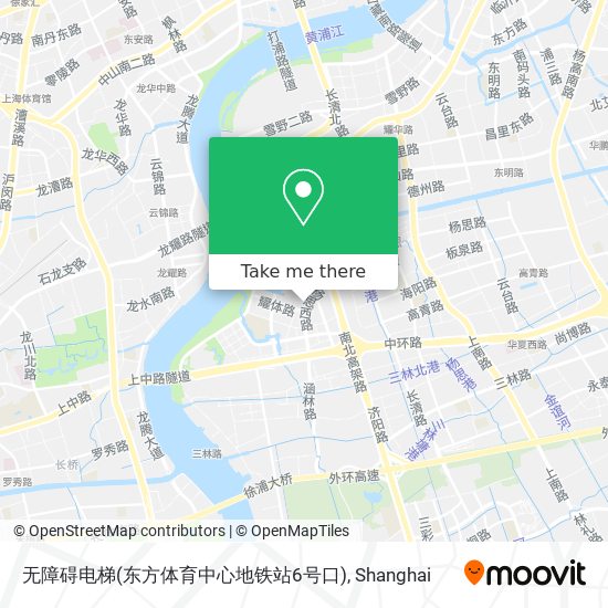 无障碍电梯(东方体育中心地铁站6号口) map