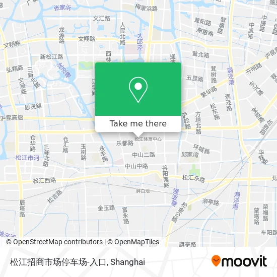 松江招商市场停车场-入口 map