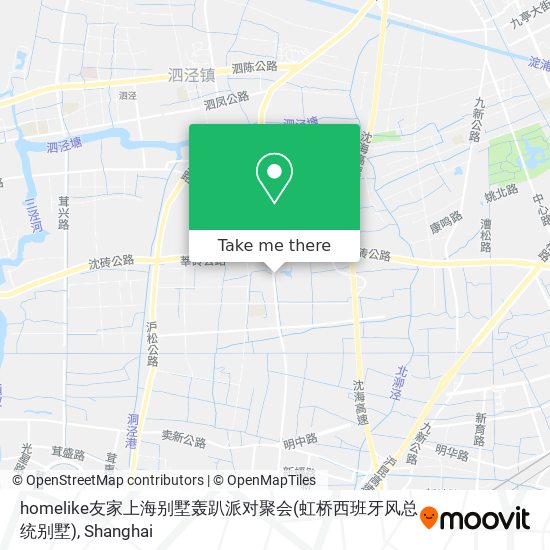 homelike友家上海别墅轰趴派对聚会(虹桥西班牙风总统别墅) map