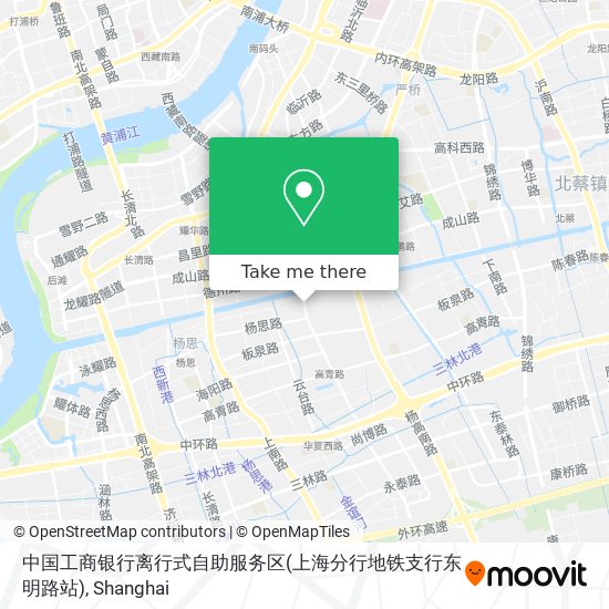 中国工商银行离行式自助服务区(上海分行地铁支行东明路站) map