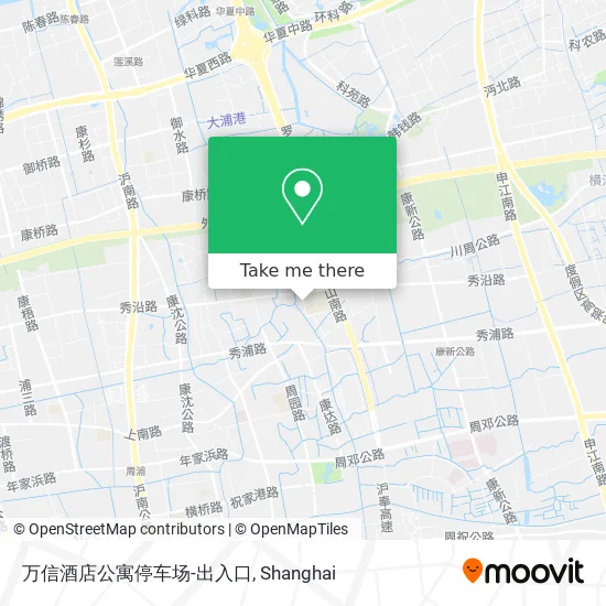 万信酒店公寓停车场-出入口 map