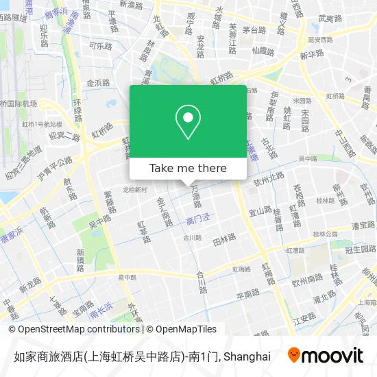 如家商旅酒店(上海虹桥吴中路店)-南1门 map