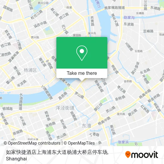 如家快捷酒店上海浦东大道杨浦大桥店停车场 map