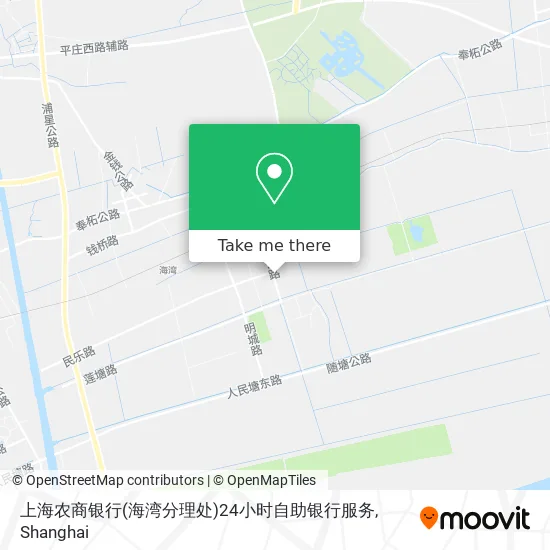 上海农商银行(海湾分理处)24小时自助银行服务 map