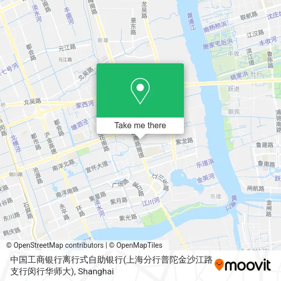 中国工商银行离行式自助银行(上海分行普陀金沙江路支行闵行华师大) map