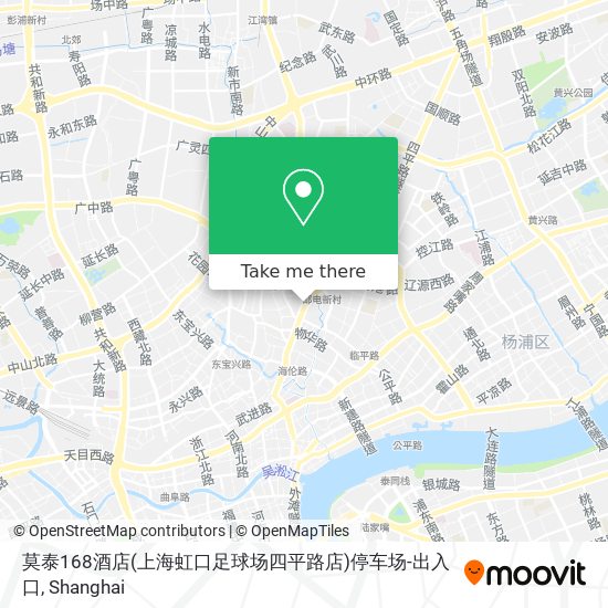莫泰168酒店(上海虹口足球场四平路店)停车场-出入口 map