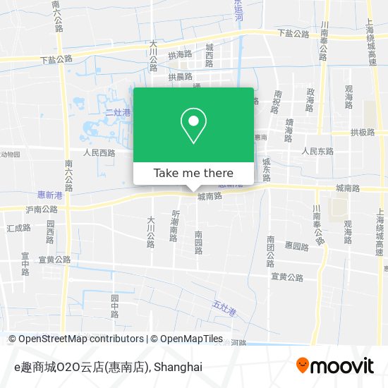 e趣商城O2O云店(惠南店) map