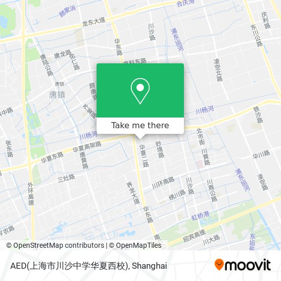 AED(上海市川沙中学华夏西校) map