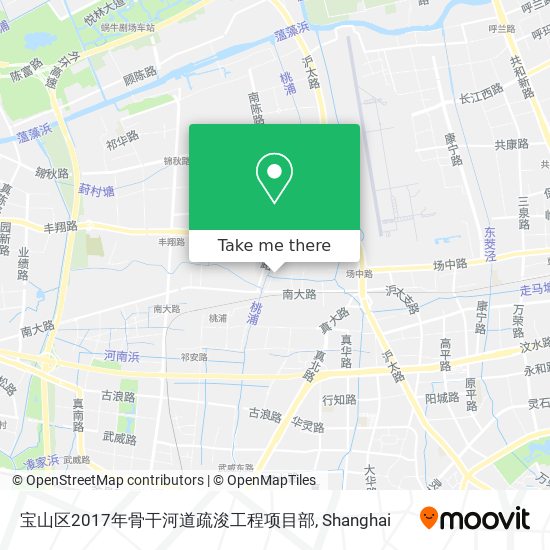宝山区2017年骨干河道疏浚工程项目部 map