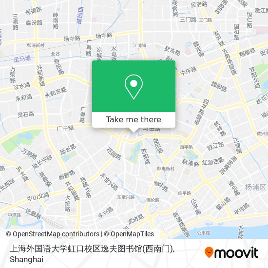上海外国语大学虹口校区逸夫图书馆(西南门) map