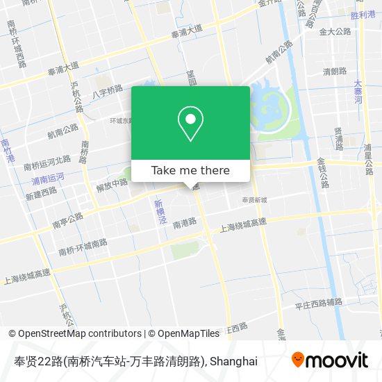 奉贤22路(南桥汽车站-万丰路清朗路) map