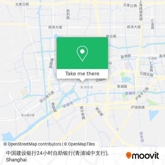 中国建设银行24小时自助银行(青浦城中支行) map
