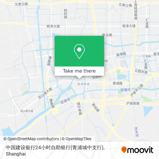 中国建设银行24小时自助银行(青浦城中支行) map