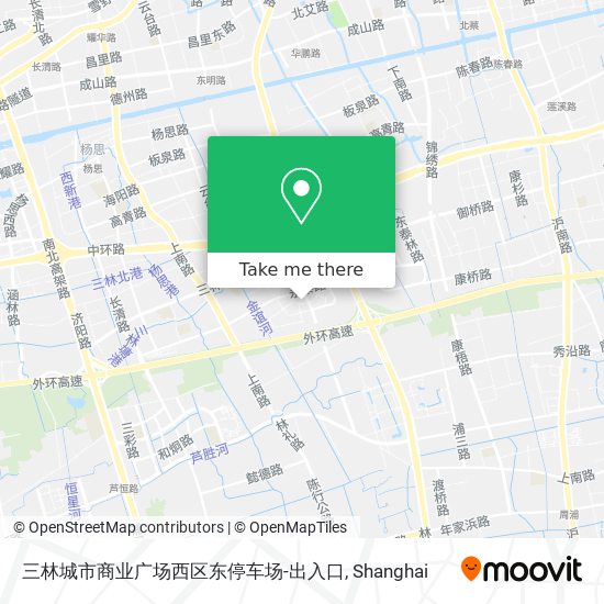 三林城市商业广场西区东停车场-出入口 map