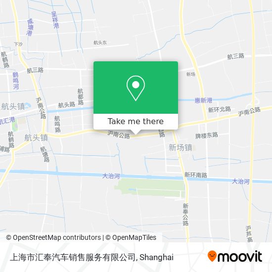 上海市汇奉汽车销售服务有限公司 map