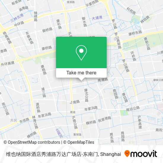 维也纳国际酒店秀浦路万达广场店-东南门 map