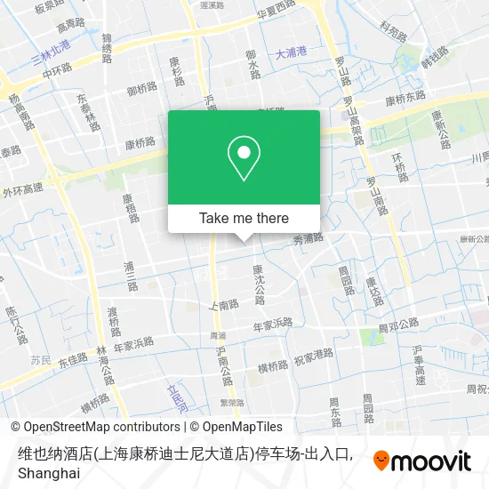维也纳酒店(上海康桥迪士尼大道店)停车场-出入口 map