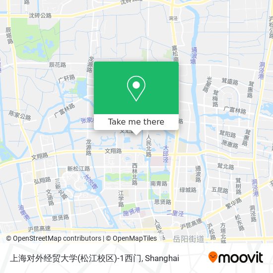 上海对外经贸大学(松江校区)-1西门 map