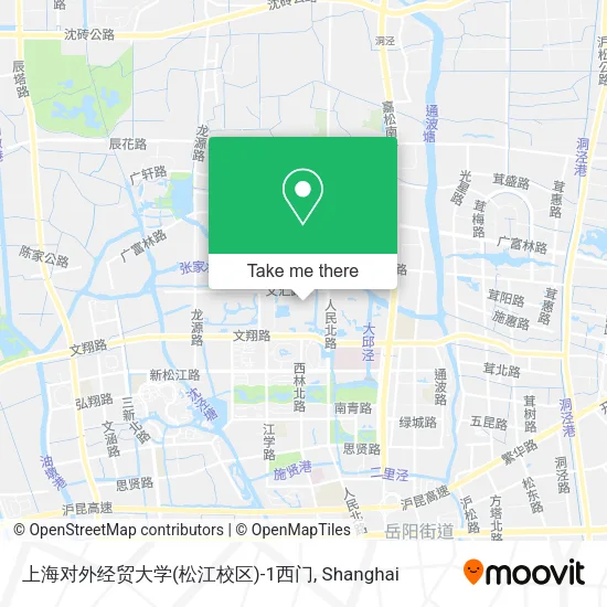 上海对外经贸大学(松江校区)-1西门 map