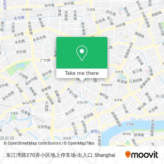 东江湾路270弄小区地上停车场-出入口 map