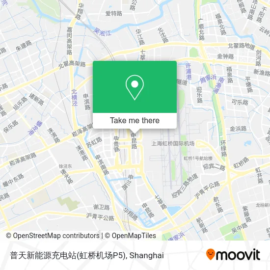 普天新能源充电站(虹桥机场P5) map