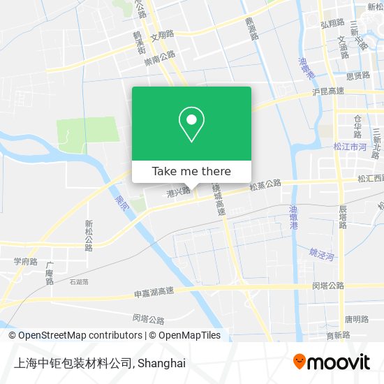 上海中钜包装材料公司 map