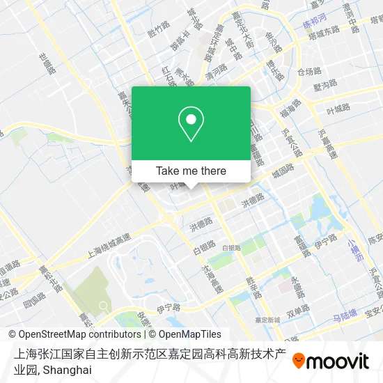 上海张江国家自主创新示范区嘉定园高科高新技术产业园 map