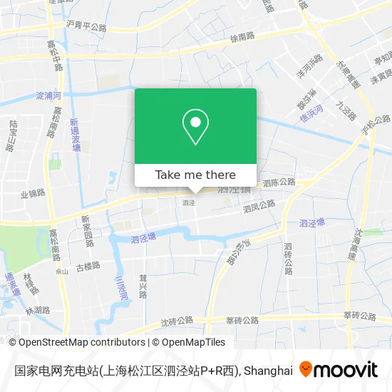 国家电网充电站(上海松江区泗泾站P+R西) map