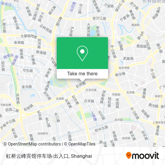 虹桥云峰宾馆停车场-出入口 map