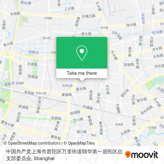 中国共产党上海市普陀区万里街道颐华第一居民区总支部委员会 map