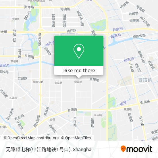 无障碍电梯(申江路地铁1号口) map