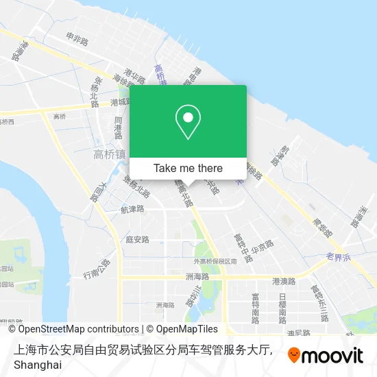 上海市公安局自由贸易试验区分局车驾管服务大厅 map