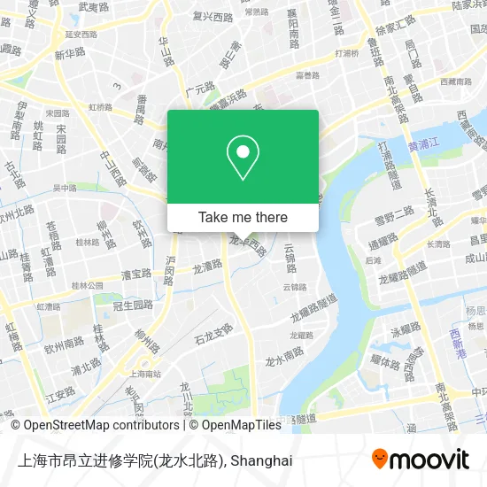 上海市昂立进修学院(龙水北路) map