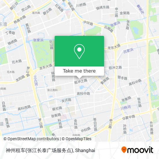 神州租车(张江长泰广场服务点) map