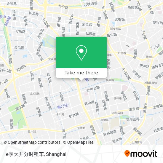 e享天开分时租车 map