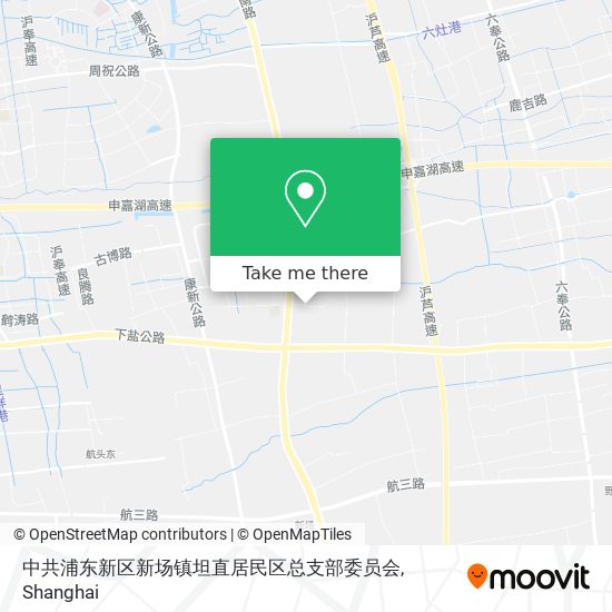 中共浦东新区新场镇坦直居民区总支部委员会 map