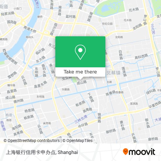 上海银行信用卡申办点 map