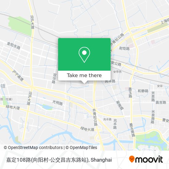 嘉定108路(向阳村-公交昌吉东路站) map