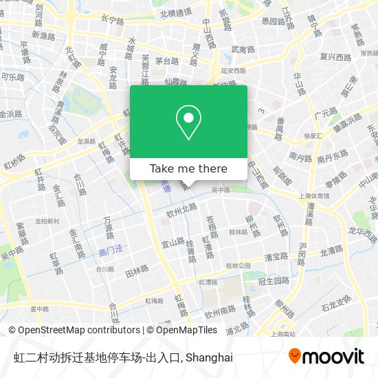 虹二村动拆迁基地停车场-出入口 map