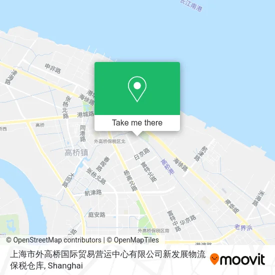 上海市外高桥国际贸易营运中心有限公司新发展物流保税仓库 map