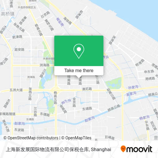 上海新发展国际物流有限公司保税仓库 map