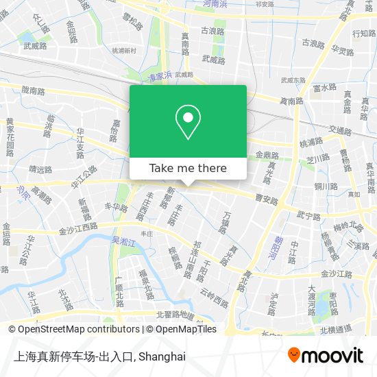 上海真新停车场-出入口 map