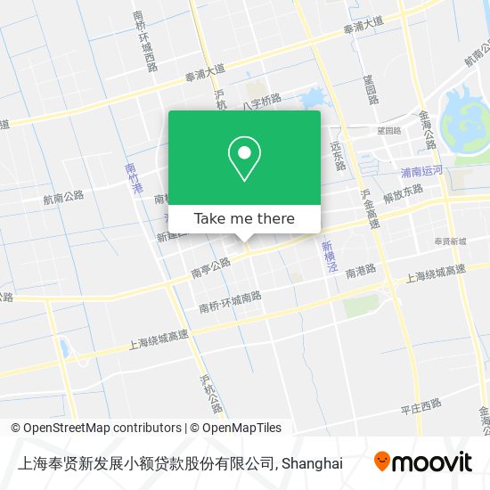 上海奉贤新发展小额贷款股份有限公司 map