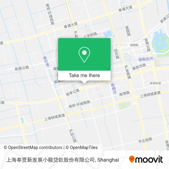 上海奉贤新发展小额贷款股份有限公司 map