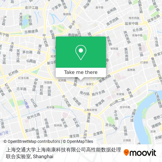 上海交通大学上海南康科技有限公司高性能数据处理联合实验室 map