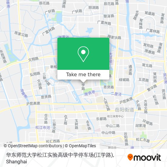 华东师范大学松江实验高级中学停车场(江学路) map