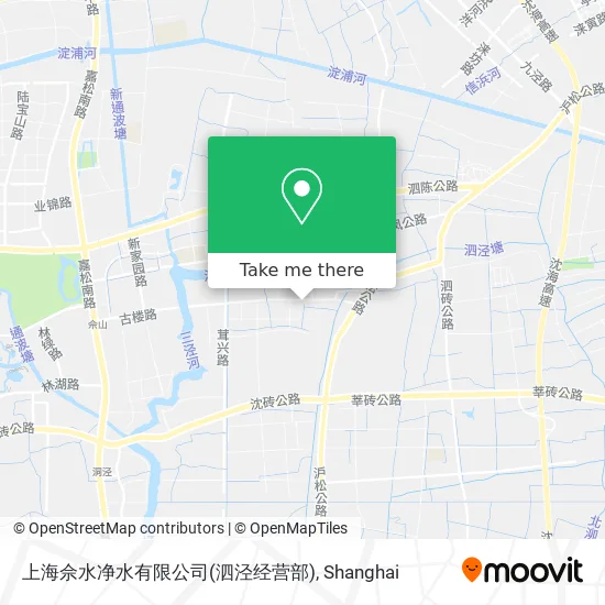 上海佘水净水有限公司(泗泾经营部) map