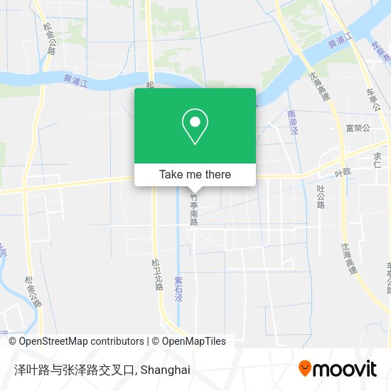 泽叶路与张泽路交叉口 map