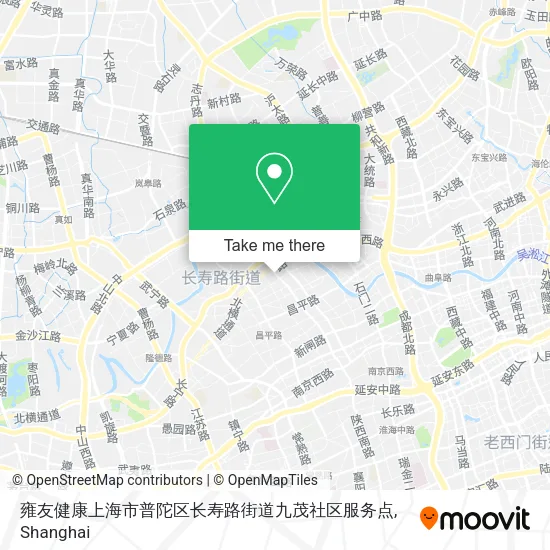 雍友健康上海市普陀区长寿路街道九茂社区服务点 map